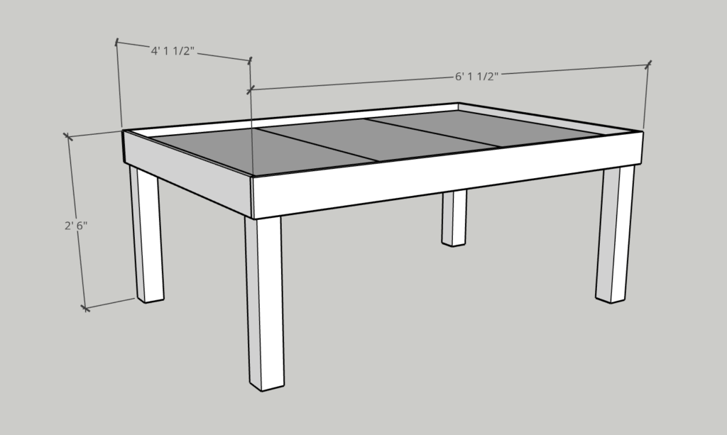 Lego 2024 table dimensions